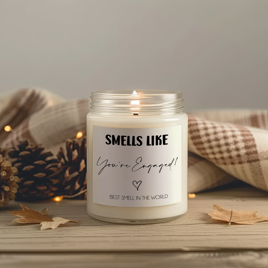 Personalised You're Engaged Candle Label