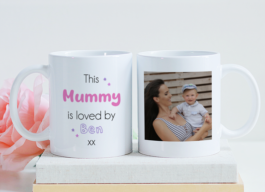 Personalised This Mummy Is Loved By Photo Mug