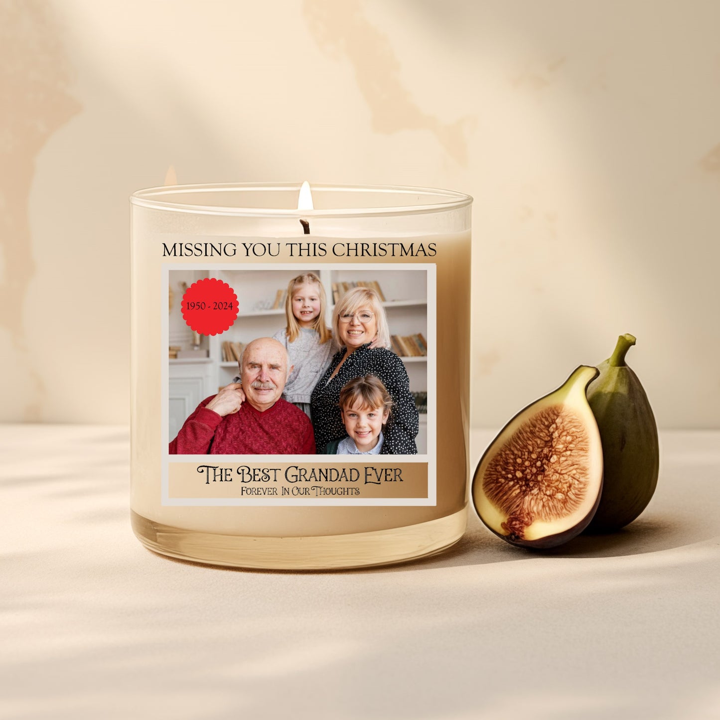 Personalised Missing You Memorial Candle Label