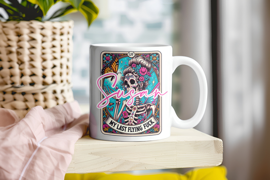 My Last Flying Fuck Tarot Personalised Mug