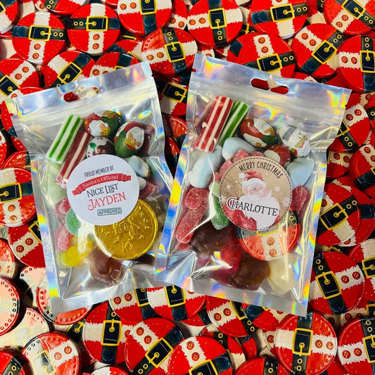 Personalised Filled Christmas Sweet Pouches