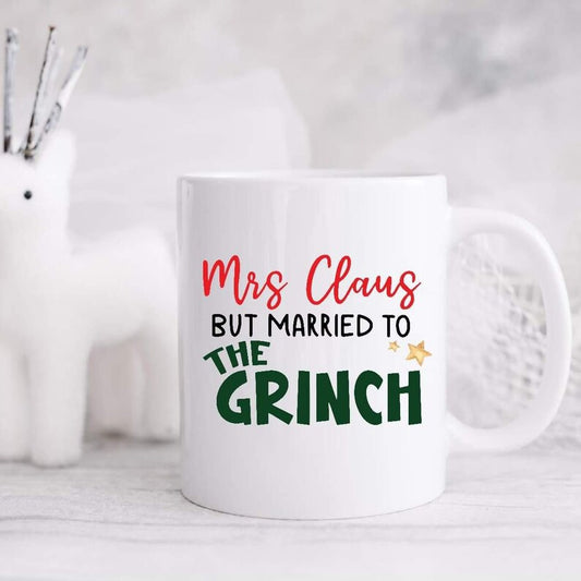 Personalised Christmas Mrs Claus Married To The Grinch Mug