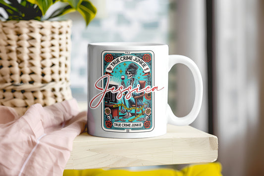 True Crime Junkie Tarot Personalised Mug