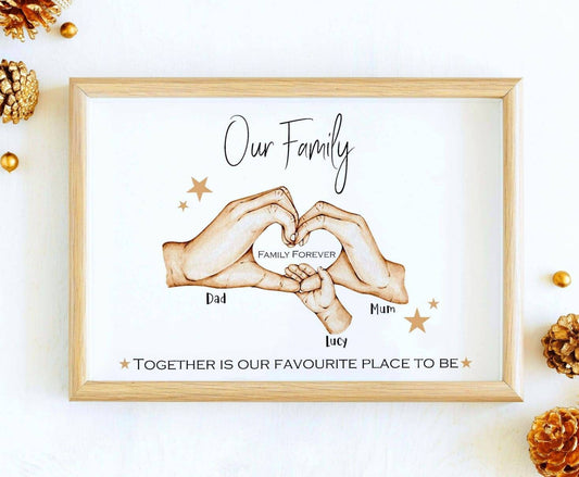 Personalised Family Hands Print