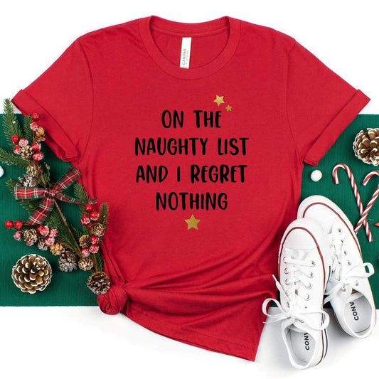 Naughty List Christmas Tshirt