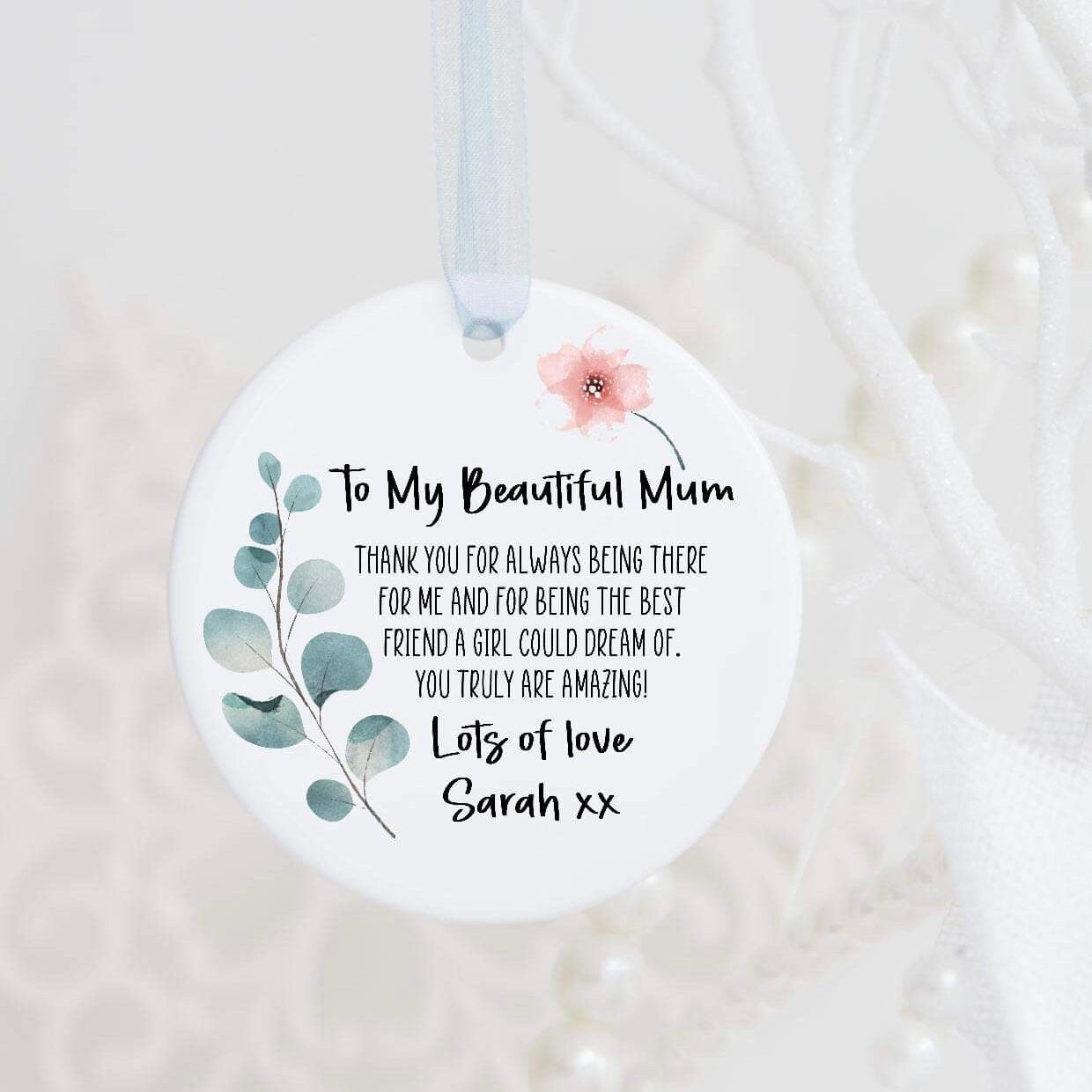 Personalised Mum Ceramic Bauble