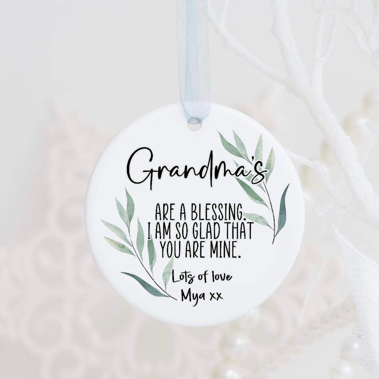 Personalised Grandma Ceramic Bauble