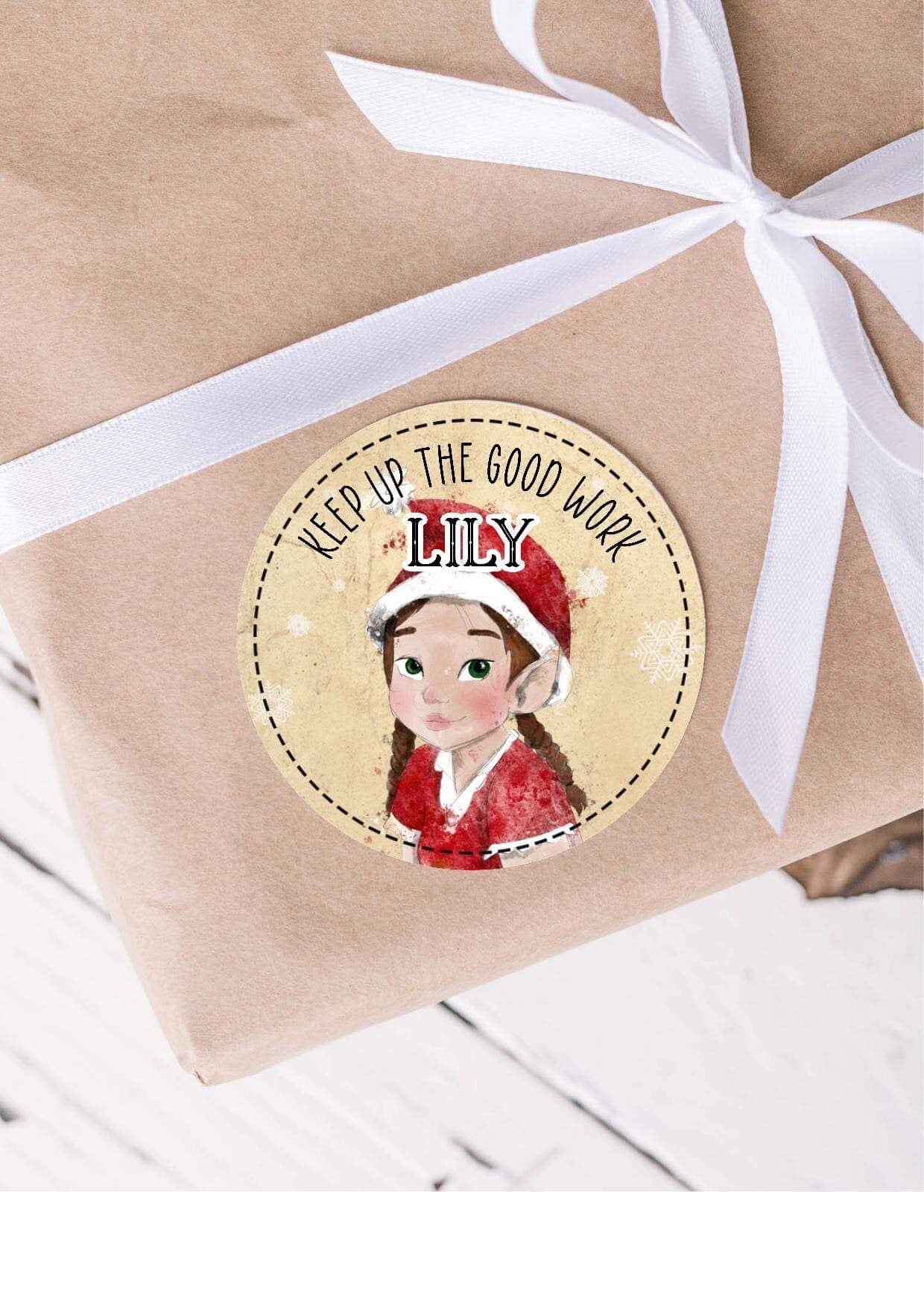 Personalised Elf Gift Tag Stickers