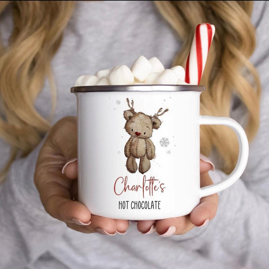 Personalised Hot Chocolate Enamel Mug