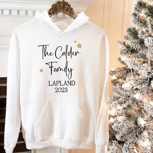 Personalised Lapland Christmas Family Hoodie